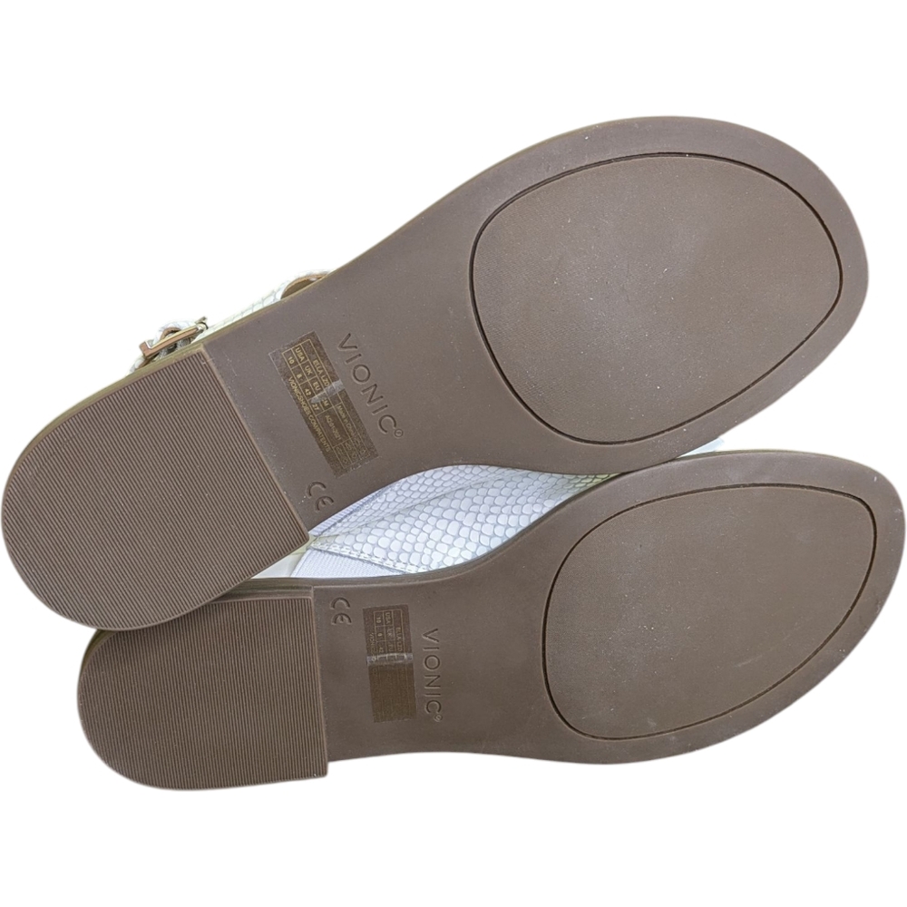 Vionic White Textured Women's Sandals - Picture 8 of 12